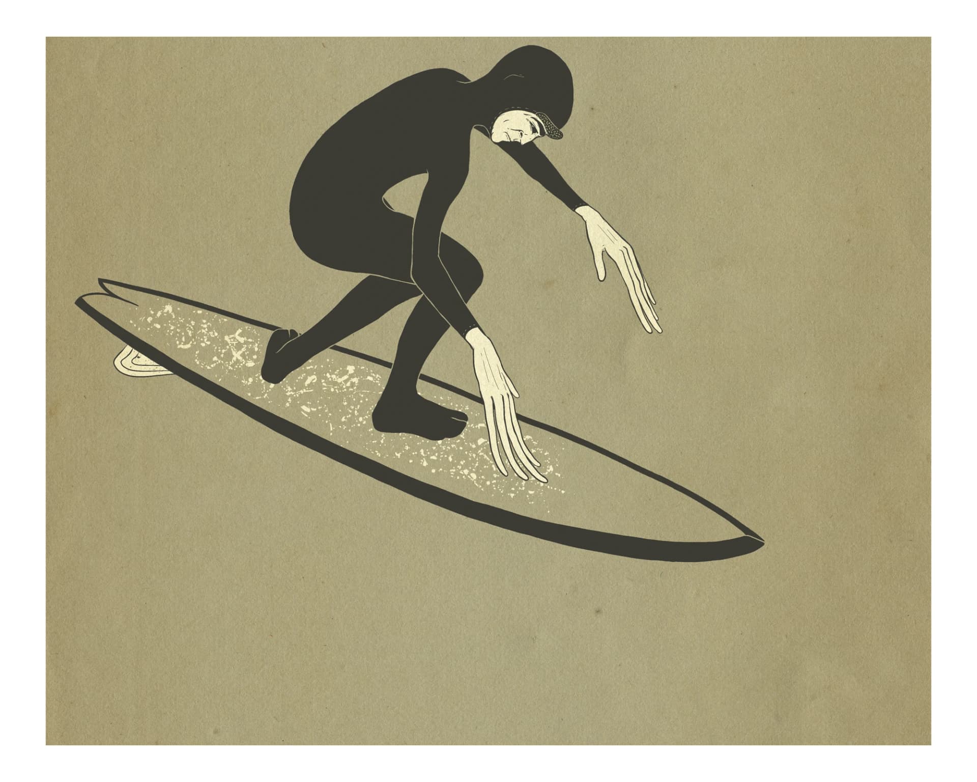 High and Tight surf art print