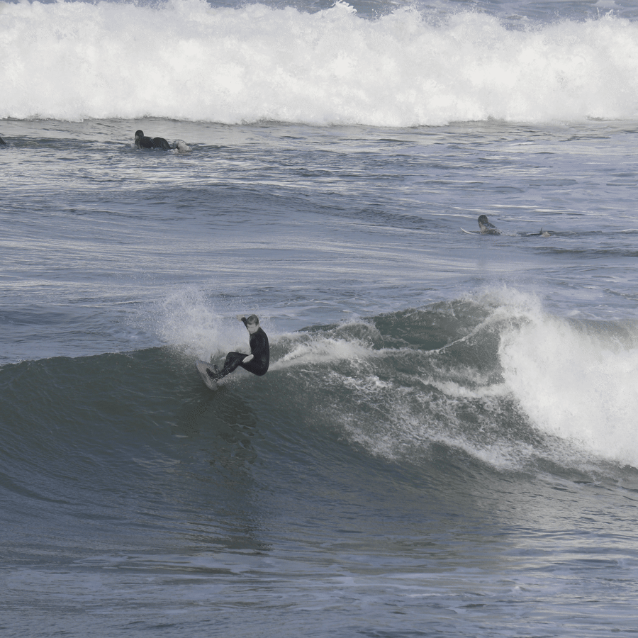 Nicholas surfing in Morocco
